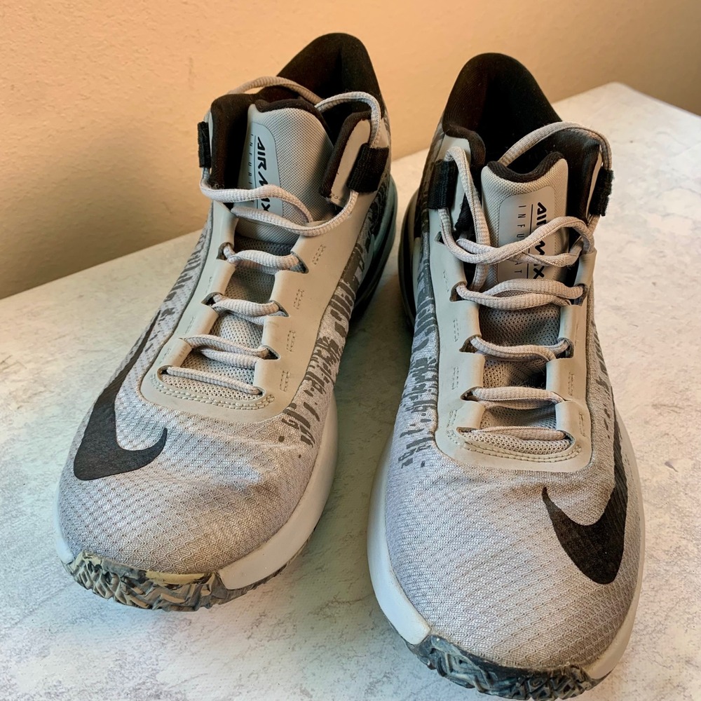 Nike Size 11 Air Max Infuriate 2 Mid‎ Grey Good AA7066-003 Basketball Shoes - Picture 8 of 16